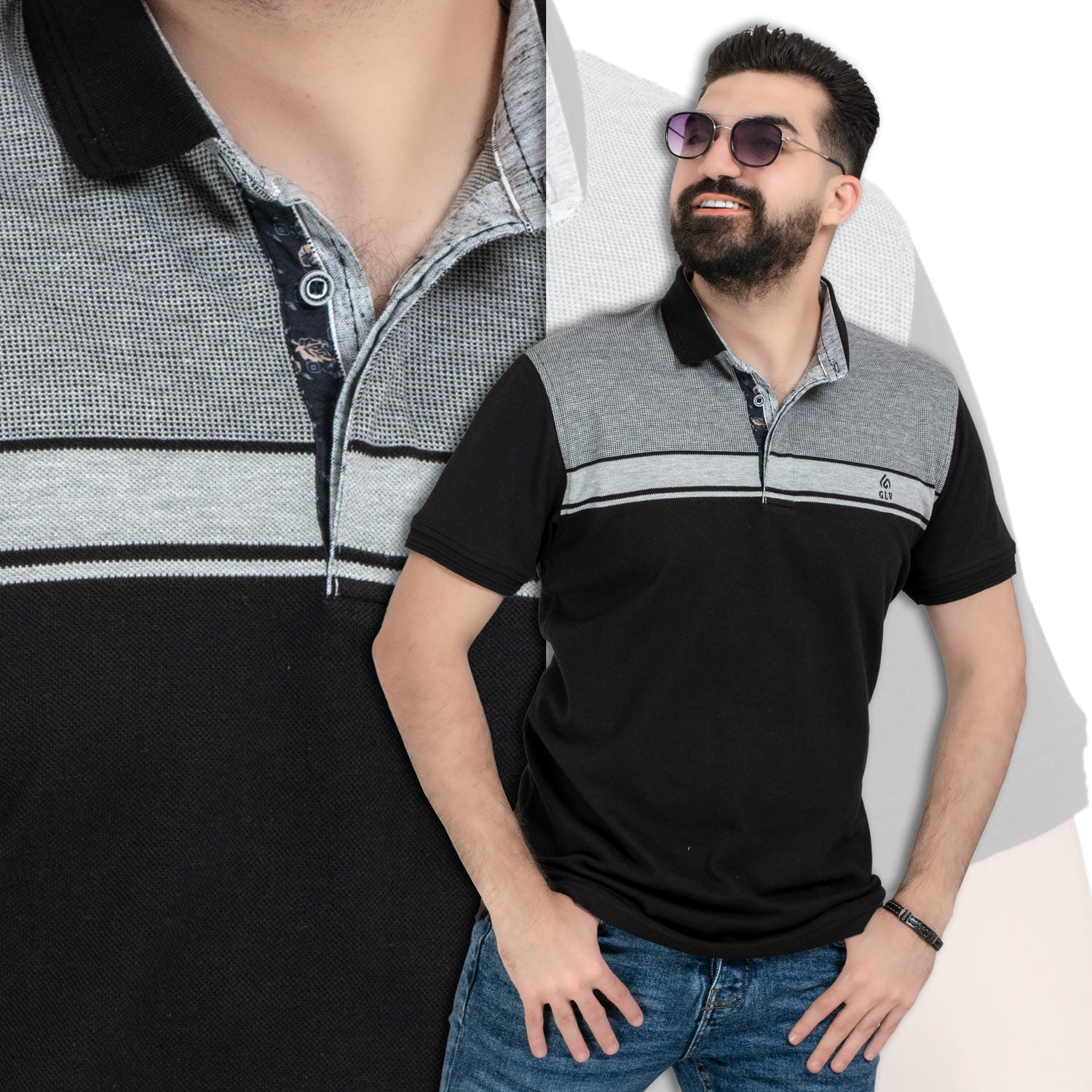 تيشرت بولو -  ["Basic-Shirt","last","Polo-T-Shirt","\u0628\u064a\u0632\u0643","\u062a\u064a\u0634\u0631\u062a \u0628\u0648\u0644\u0648"] - 25SM-53-5-1081-تيشرت بولو قطن بيكا  - Pukkastyle تسوق ملابس رجالي اونلاين - Online shopping Men's Clothes