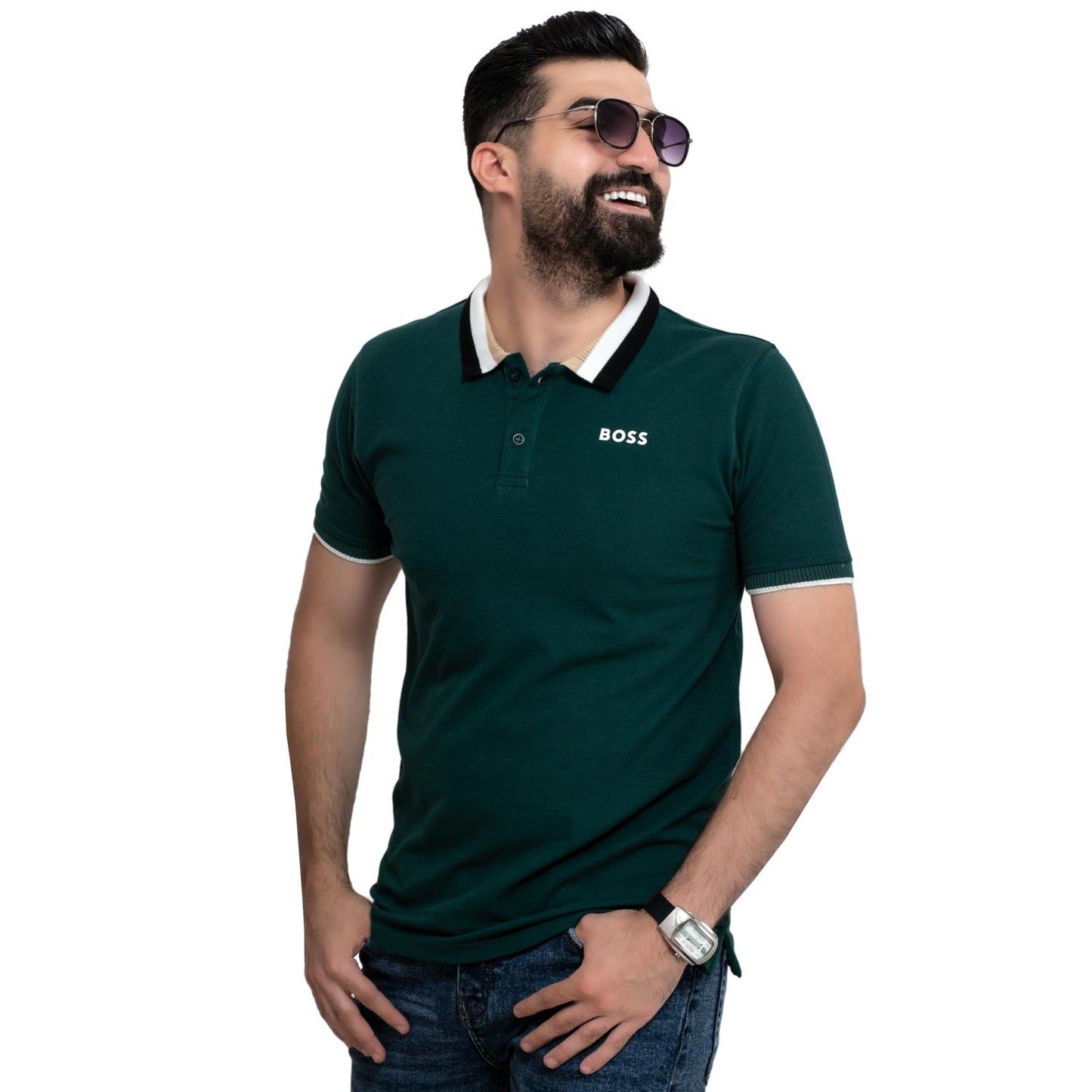 Men's clothing 24SM-38-5-414-14-تيشرت بولو - خام قطن بيكا Polo-T-Shirt, تيشرت بولو  Pukkastyle ملابس رجالي