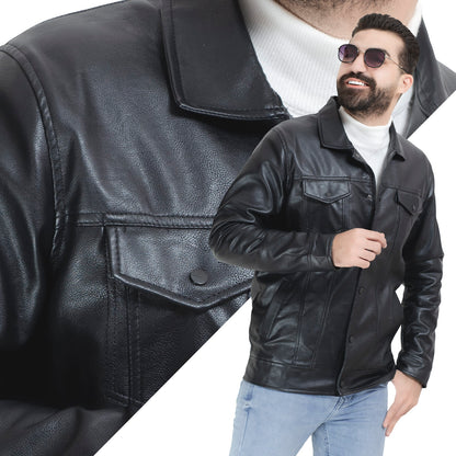 25WM-7-3-5281-جاكت جلد طبيعي مبطن قطيفه خام مستورد