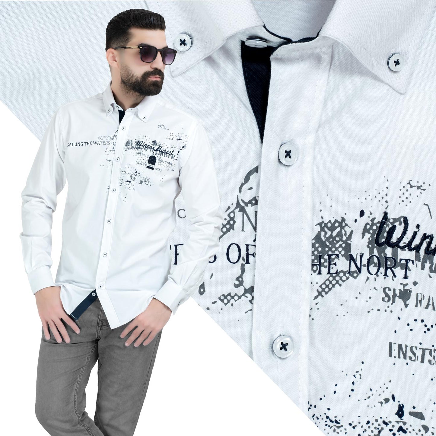 قميص كم طويل -  ["Check Shirt","Gabardine","Long-Sleeve-Shirt","\u062c\u0628\u0631\u062f\u064a\u0646","\u0642\u0645\u064a\u0635 \u0643\u0645 \u0637\u0648\u064a\u0644","\u0643\u0627\u0631\u0648\u0647\u0627\u062a"] - 26GM-44-7-712-قميص كم مطبوع  - Pukkastyle تسوق ملابس رجالي اونلاين - Online shopping Men's Clothes