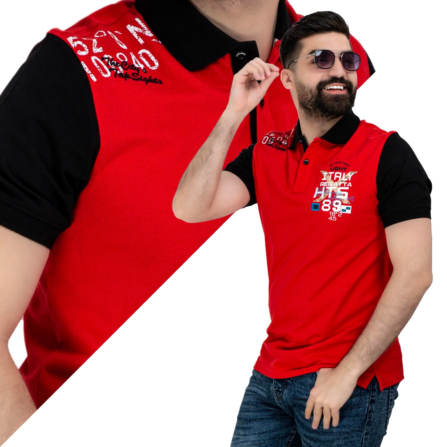 تيشرت بولو -  ["Basic-Shirt","last","Polo-T-Shirt","\u0628\u064a\u0632\u0643","\u062a\u064a\u0634\u0631\u062a \u0628\u0648\u0644\u0648"] - تيشرت بولو قطن مطبوع  - Pukkastyle تسوق ملابس رجالي اونلاين - Online shopping Men's Clothes