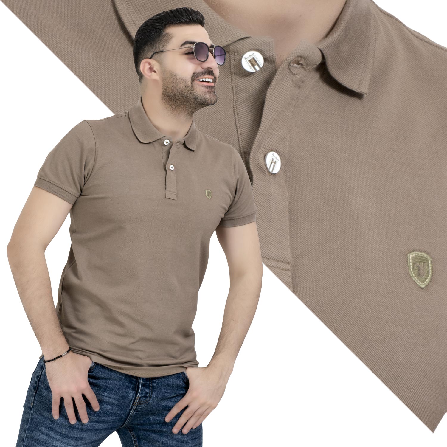 تيشرت بولو -  ["Basic-Shirt","last","Polo-T-Shirt","\u0628\u064a\u0632\u0643","\u062a\u064a\u0634\u0631\u062a \u0628\u0648\u0644\u0648"] - 25SM-14-5-1560-تيشرت بولو قطن بيكا ساده  - Pukkastyle تسوق ملابس رجالي اونلاين - Online shopping Men's Clothes