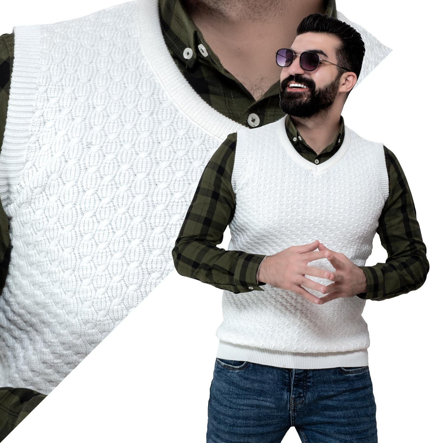 Men's clothing 24WM-25-4-171-20-جيليه صوف Pullover Woll knitwear, بلوفر  Pukkastyle ملابس رجالي