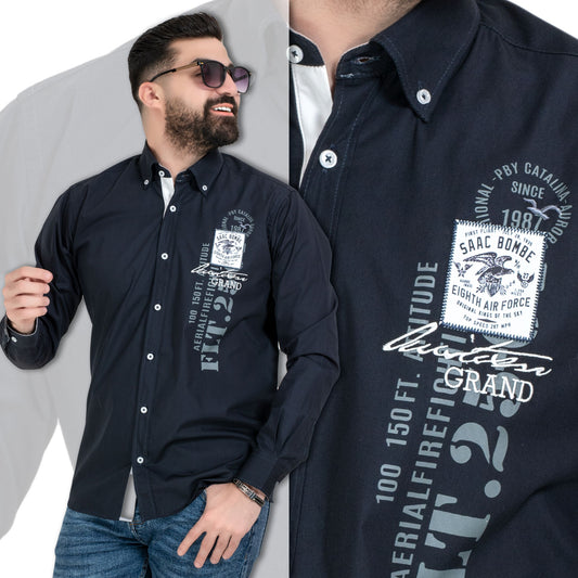 قميص كم طويل -  ["Check Shirt","Gabardine","Long-Sleeve-Shirt","\u062c\u0628\u0631\u062f\u064a\u0646","\u0642\u0645\u064a\u0635 \u0643\u0645 \u0637\u0648\u064a\u0644","\u0643\u0627\u0631\u0648\u0647\u0627\u062a"] - قميص قطن باكمام طويله  - Pukkastyle تسوق ملابس رجالي اونلاين - Online shopping Men's Clothes