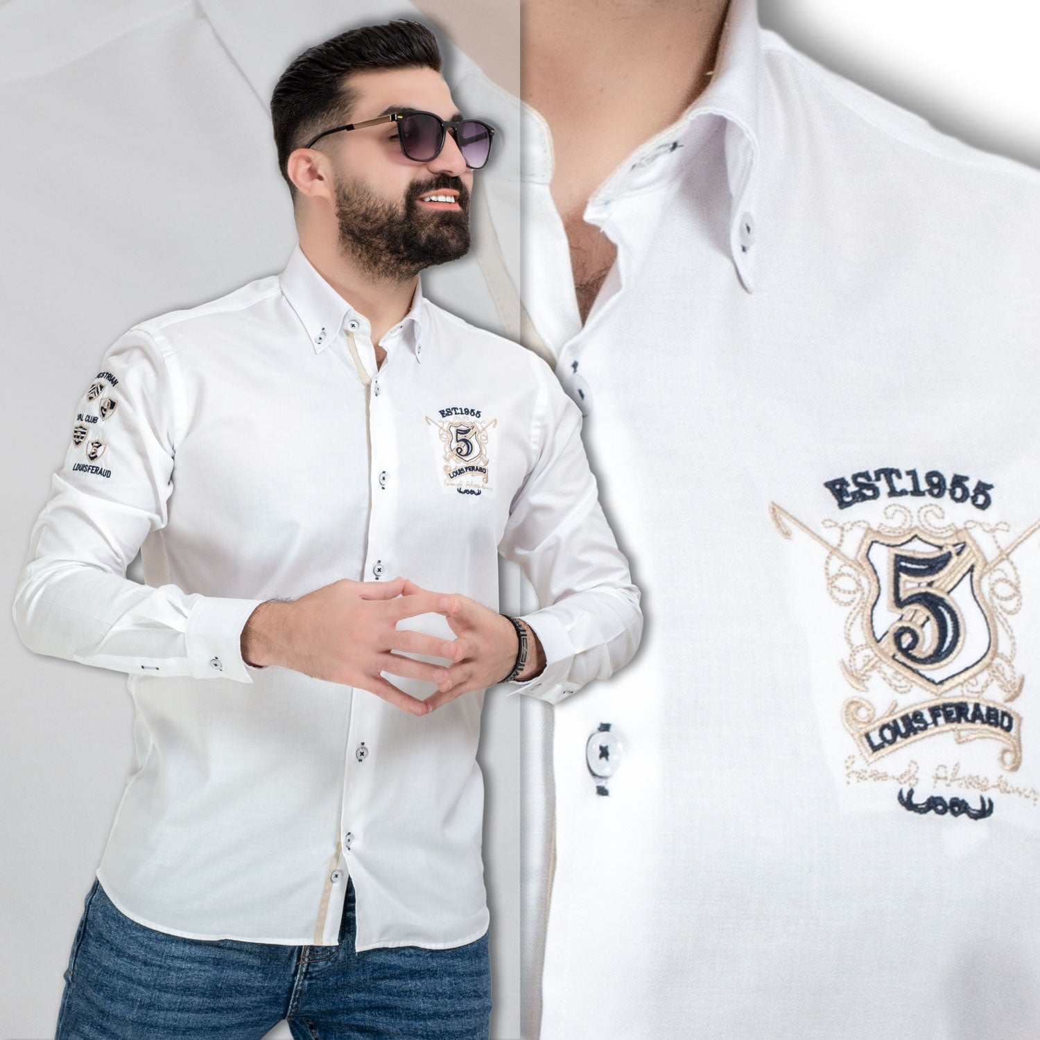 قميص كم طويل -  ["Check Shirt","Gabardine","Long-Sleeve-Shirt","\u062c\u0628\u0631\u062f\u064a\u0646","\u0642\u0645\u064a\u0635 \u0643\u0645 \u0637\u0648\u064a\u0644","\u0643\u0627\u0631\u0648\u0647\u0627\u062a"] - قميص قطن باكمام طويله  - Pukkastyle تسوق ملابس رجالي اونلاين - Online shopping Men's Clothes
