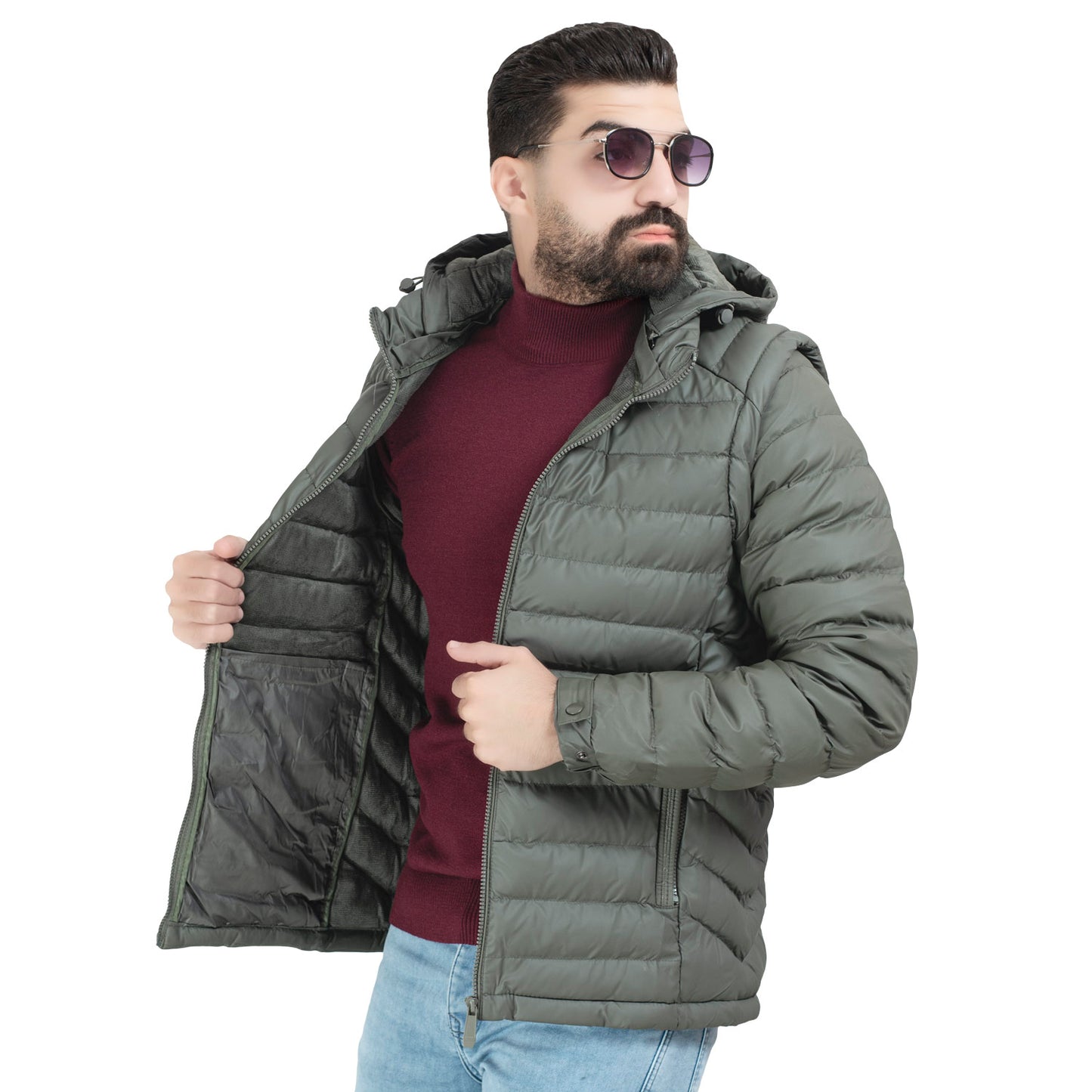 25WM-3-3-2009-جاكيت وتر بروف مستورد مبطن قطيفه اكمام قابله للفك