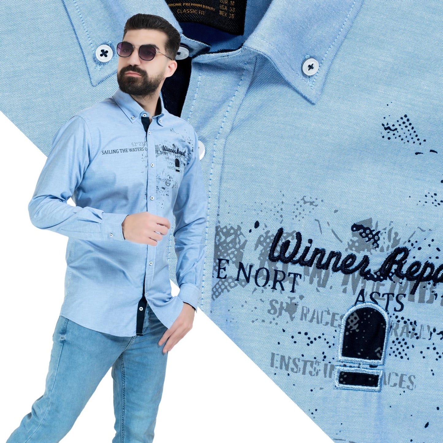 قميص كم طويل -  ["Check Shirt","Gabardine","Long-Sleeve-Shirt","\u062c\u0628\u0631\u062f\u064a\u0646","\u0642\u0645\u064a\u0635 \u0643\u0645 \u0637\u0648\u064a\u0644","\u0643\u0627\u0631\u0648\u0647\u0627\u062a"] - 26GM-44-7-712-قميص كم مطبوع  - Pukkastyle تسوق ملابس رجالي اونلاين - Online shopping Men's Clothes