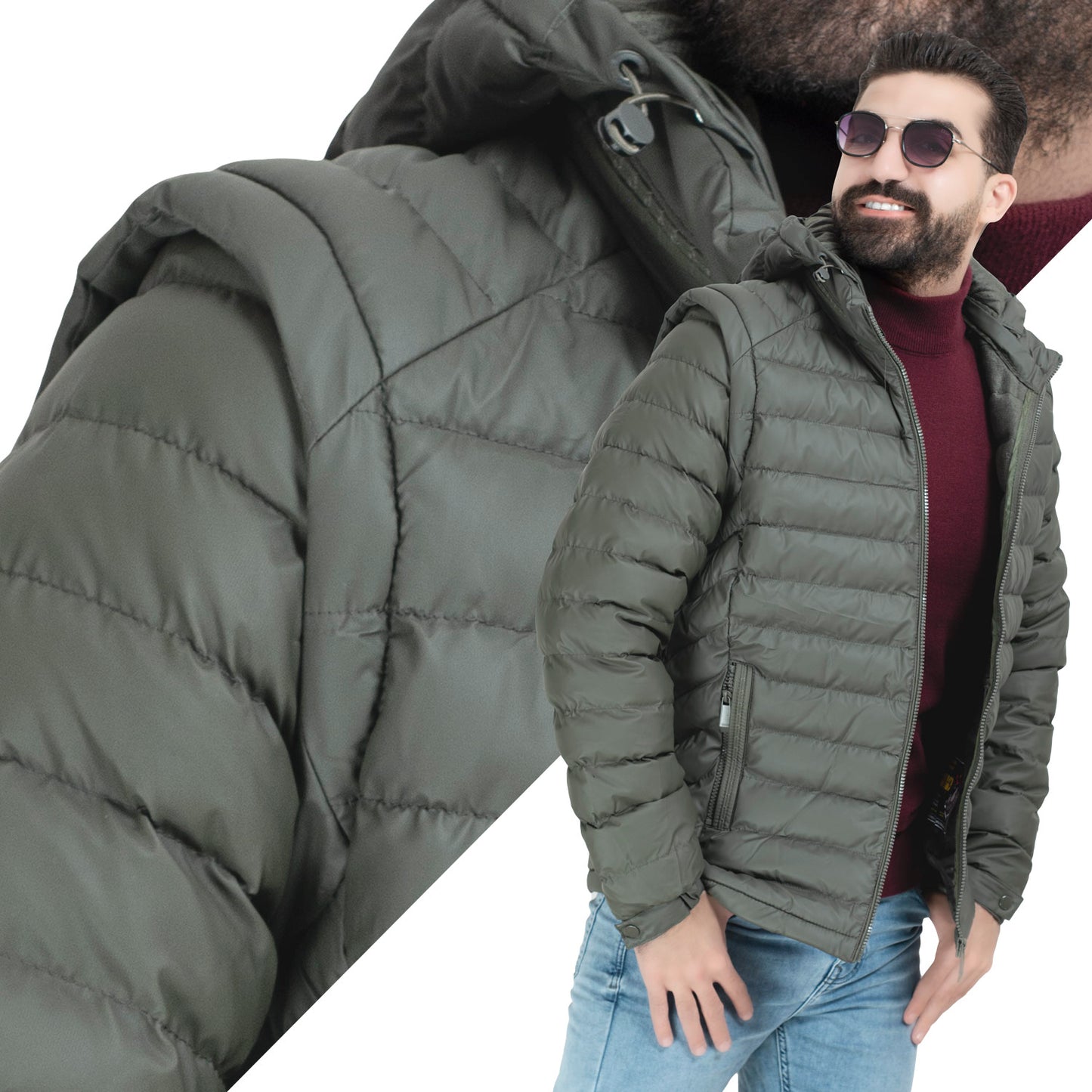 25WM-3-3-2009-جاكيت وتر بروف مستورد مبطن قطيفه اكمام قابله للفك