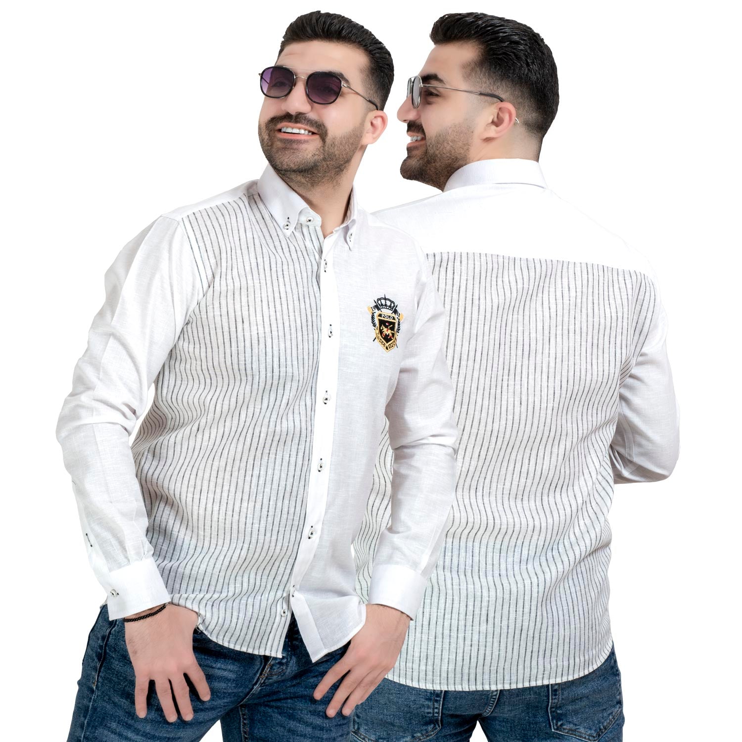 قميص كم طويل -  ["Check Shirt","Gabardine","Long-Sleeve-Shirt","\u062c\u0628\u0631\u062f\u064a\u0646","\u0642\u0645\u064a\u0635 \u0643\u0645 \u0637\u0648\u064a\u0644","\u0643\u0627\u0631\u0648\u0647\u0627\u062a"] - قميص كتان مقلم باكمام طويله  - Pukkastyle تسوق ملابس رجالي اونلاين - Online shopping Men's Clothes