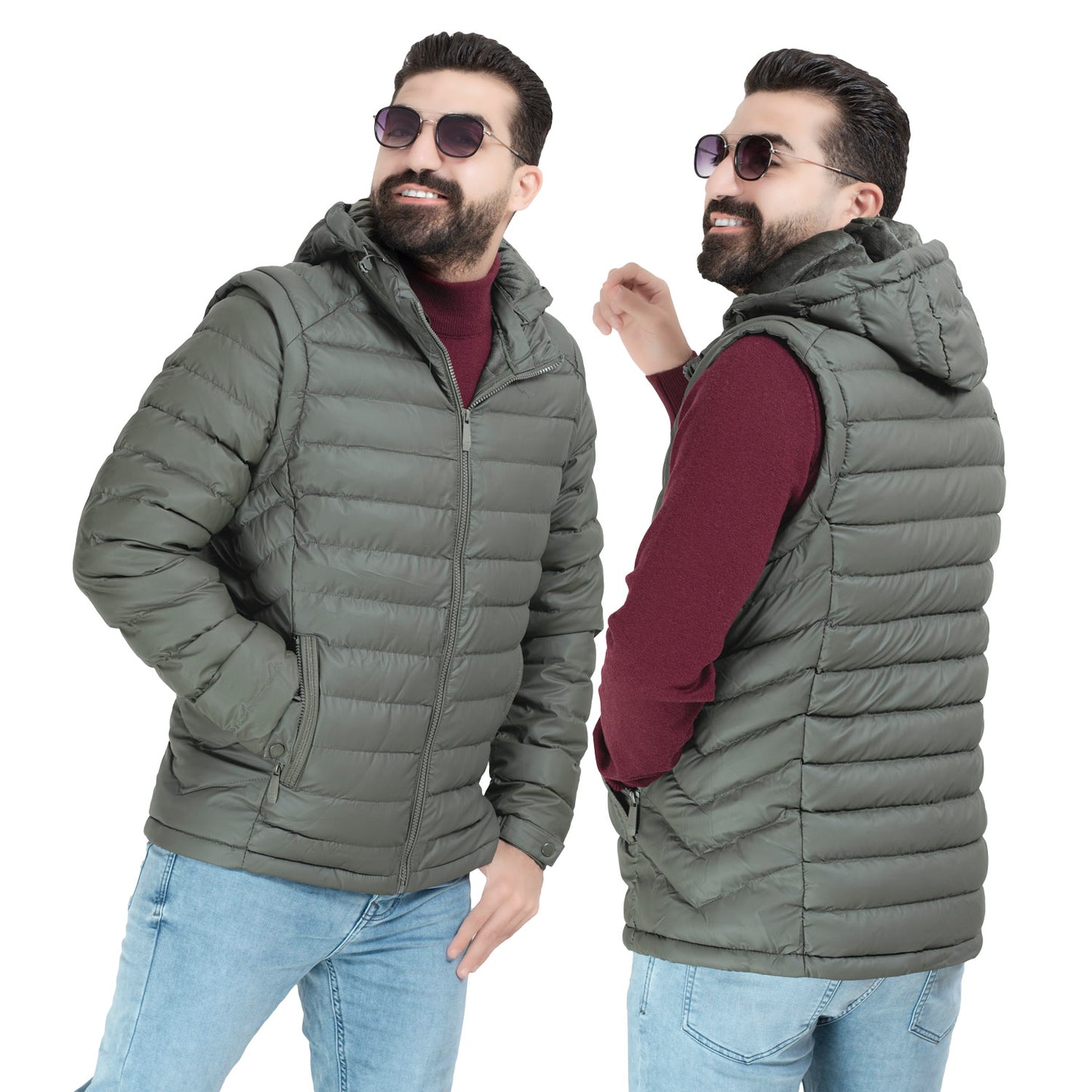 25WM-3-3-2009-جاكيت وتر بروف مستورد مبطن قطيفه اكمام قابله للفك