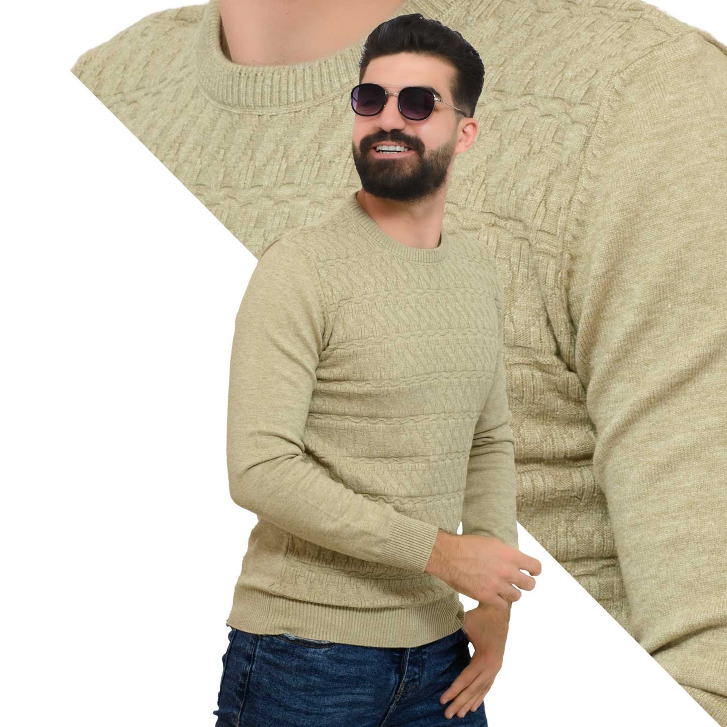 Men's clothing 23WM-25-4-615-20-بلوفر صوف تريكو Pullover Woll knitwear, بلوفر  Pukkastyle ملابس رجالي