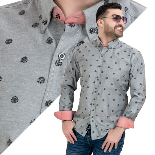 قميص كم طويل -  ["Check Shirt","Gabardine","Long-Sleeve-Shirt","\u062c\u0628\u0631\u062f\u064a\u0646","\u0642\u0645\u064a\u0635 \u0643\u0645 \u0637\u0648\u064a\u0644","\u0643\u0627\u0631\u0648\u0647\u0627\u062a"] - قميص قطن اكسفورد منقوش باكمام طويله  - Pukkastyle تسوق ملابس رجالي اونلاين - Online shopping Men's Clothes