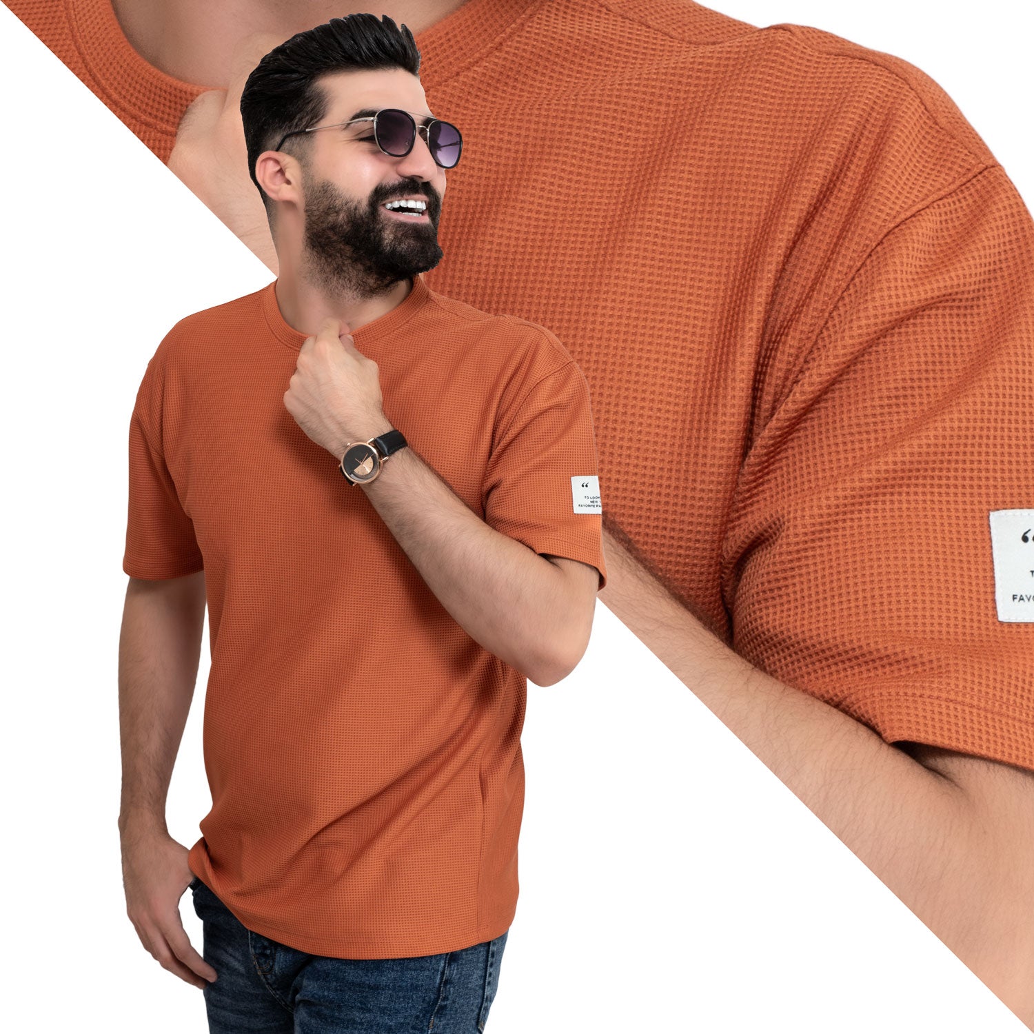 Men's clothing 24SM-7-9-7798-40-تيشيرت أوفر سايز ساده Cotton T-shirt, last, تيشرت روند, تيشرت قطن  Pukkastyle ملابس رجالي