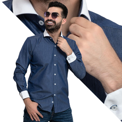 Men's clothing 24GM-40-7-R2416-16-قميص باكمام طويله – ساده – خام قطن linen, Long-Sleeve-Shirt, Plain Shirt, ساده, قميص ساده, قميص كم طويل, كتان  Pukkastyle ملابس رجالي