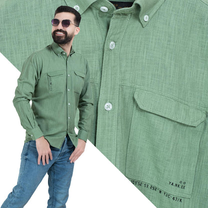 قميص كم طويل -  ["Check Shirt","Gabardine","Long-Sleeve-Shirt","\u062c\u0628\u0631\u062f\u064a\u0646","\u0642\u0645\u064a\u0635 \u0643\u0645 \u0637\u0648\u064a\u0644","\u0643\u0627\u0631\u0648\u0647\u0627\u062a"] - 26SM-44-7-252-قميص بكم كتان  - Pukkastyle تسوق ملابس رجالي اونلاين - Online shopping Men's Clothes