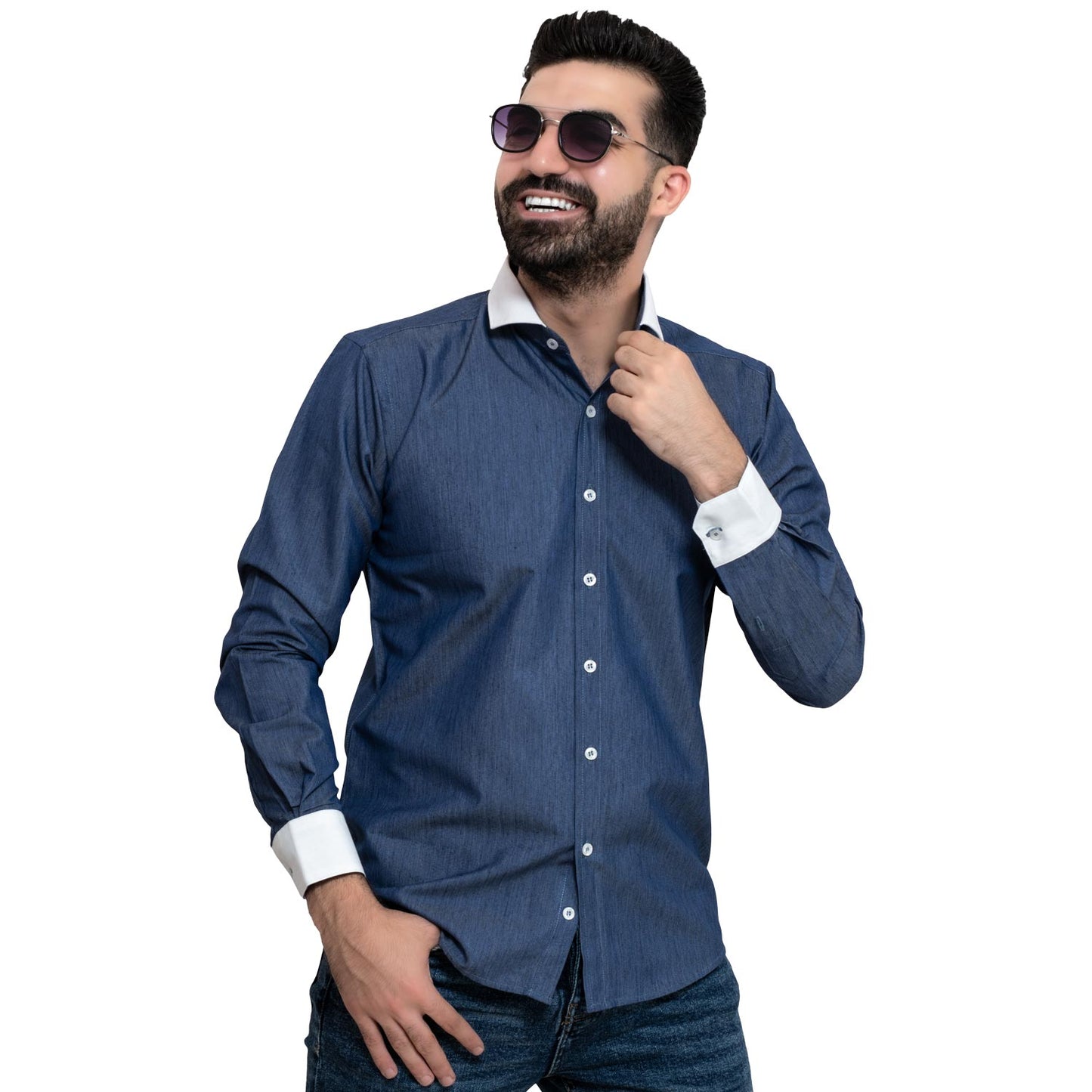 Men's clothing 24GM-40-7-R2416-16-قميص باكمام طويله – ساده – خام قطن linen, Long-Sleeve-Shirt, Plain Shirt, ساده, قميص ساده, قميص كم طويل, كتان  Pukkastyle ملابس رجالي