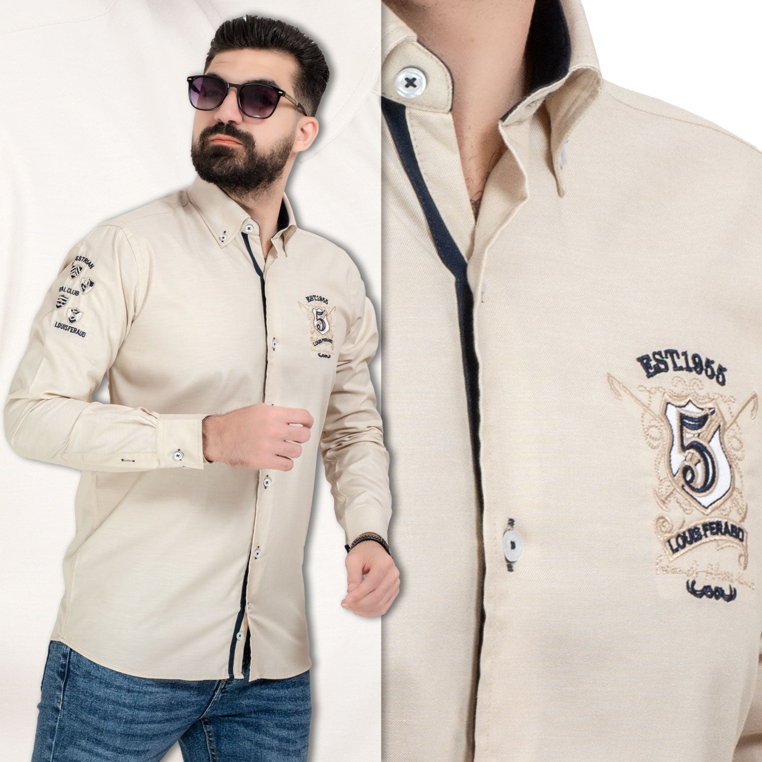 قميص كم طويل -  ["Check Shirt","Gabardine","Long-Sleeve-Shirt","\u062c\u0628\u0631\u062f\u064a\u0646","\u0642\u0645\u064a\u0635 \u0643\u0645 \u0637\u0648\u064a\u0644","\u0643\u0627\u0631\u0648\u0647\u0627\u062a"] - قميص قطن باكمام طويله  - Pukkastyle تسوق ملابس رجالي اونلاين - Online shopping Men's Clothes