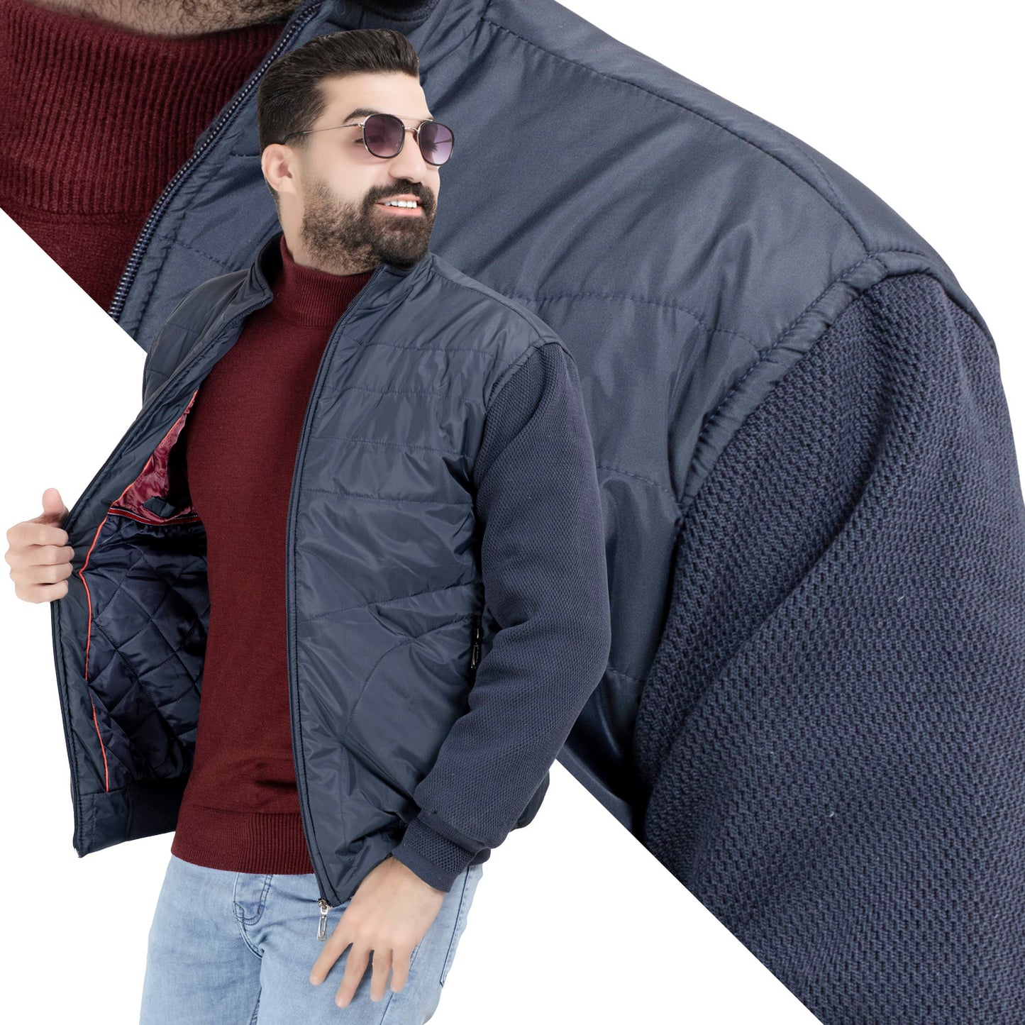 25WM-64-3-2512-جاكيت وتر بروف بكم تريكو