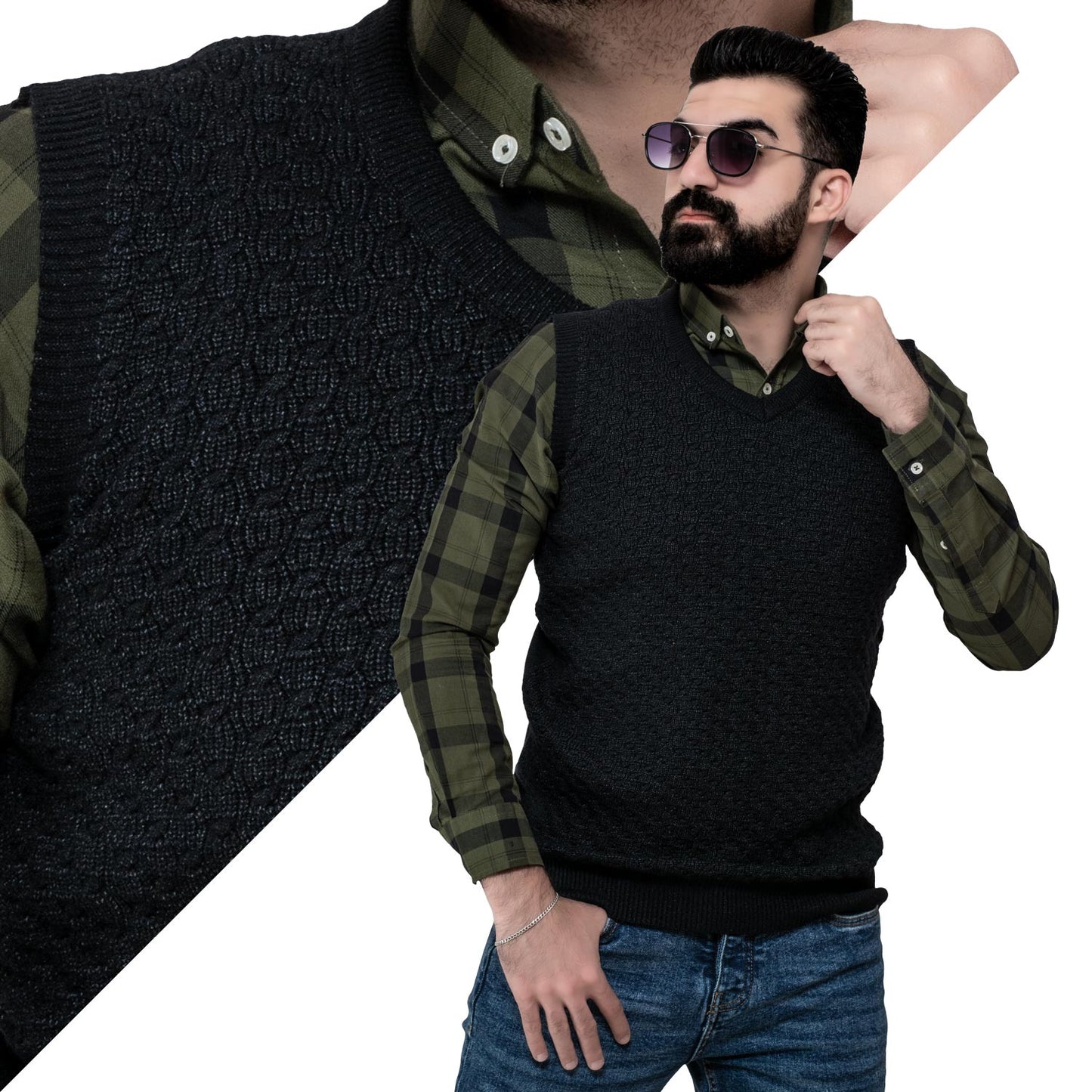 Men's clothing 24WM-25-4-171-1-جيليه صوف Pullover Woll knitwear, بلوفر  Pukkastyle ملابس رجالي