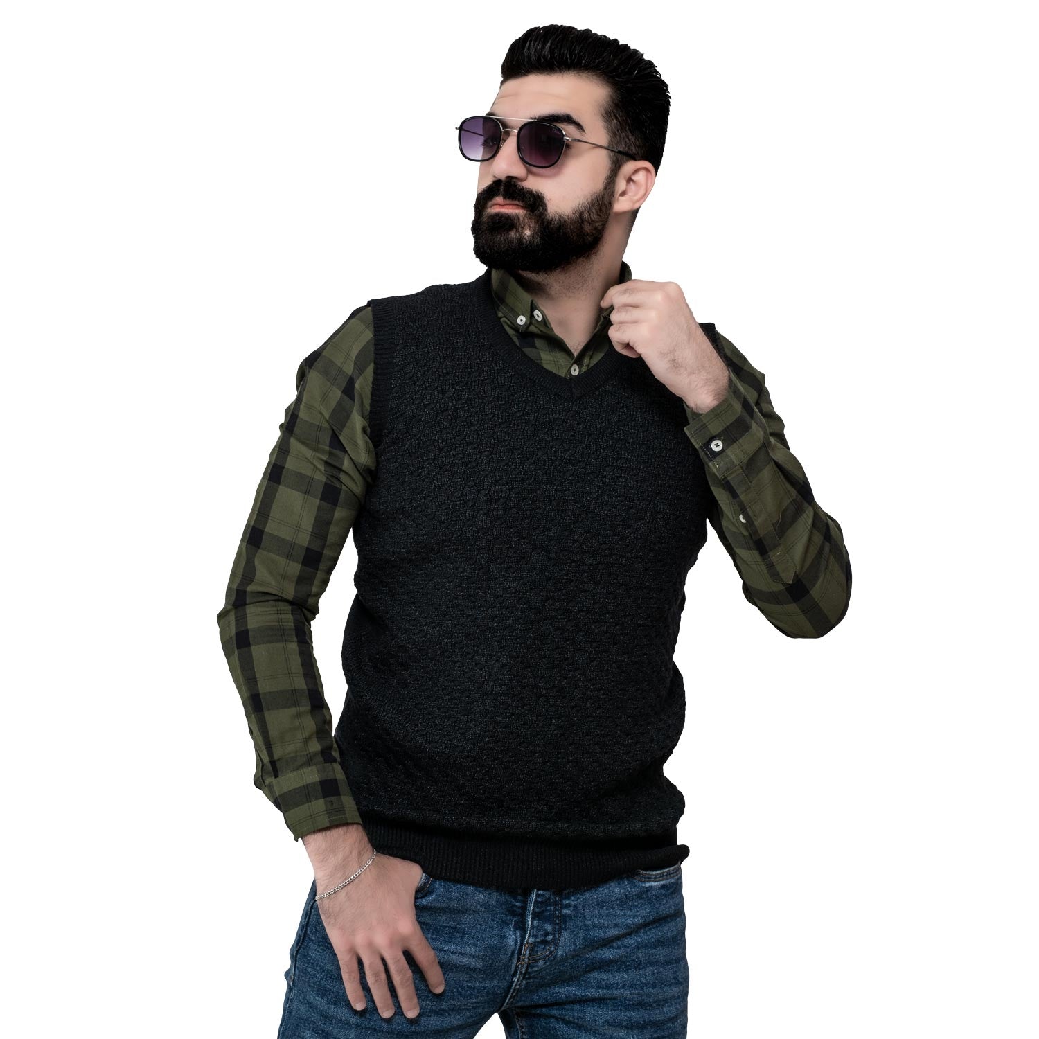 Men's clothing 24WM-25-4-171-1-جيليه صوف Pullover Woll knitwear, بلوفر  Pukkastyle ملابس رجالي