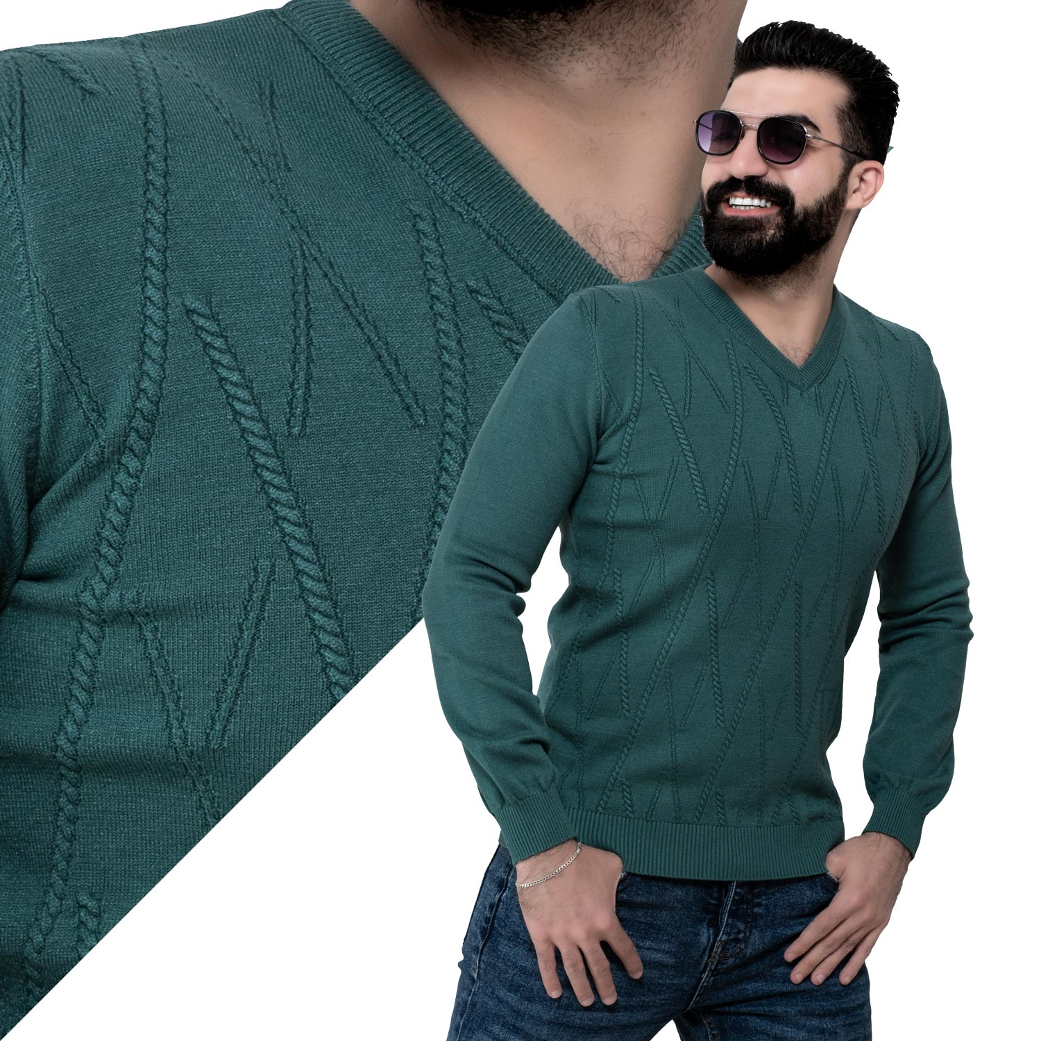 Men's clothing 24WM-25-4-105-14-بلوفر صوف Pullover Woll knitwear, بلوفر  Pukkastyle ملابس رجالي