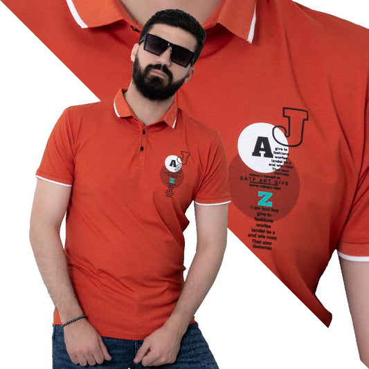 Men's clothing 22SM-13-5-610-40 -تيشيرت بولو مستورد قطن بأكمام قصيره وشعار مطبوع على الصدر last, Polo-T-Shirt, تيشرت بولو  Pukkastyle ملابس رجالي