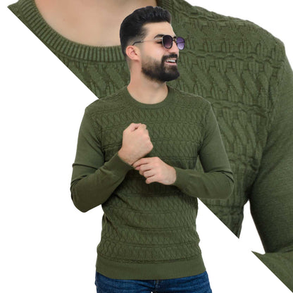 Men's clothing 23WM-25-4-615-14-بلوفر صوف تريكو Pullover Woll knitwear, بلوفر  Pukkastyle ملابس رجالي