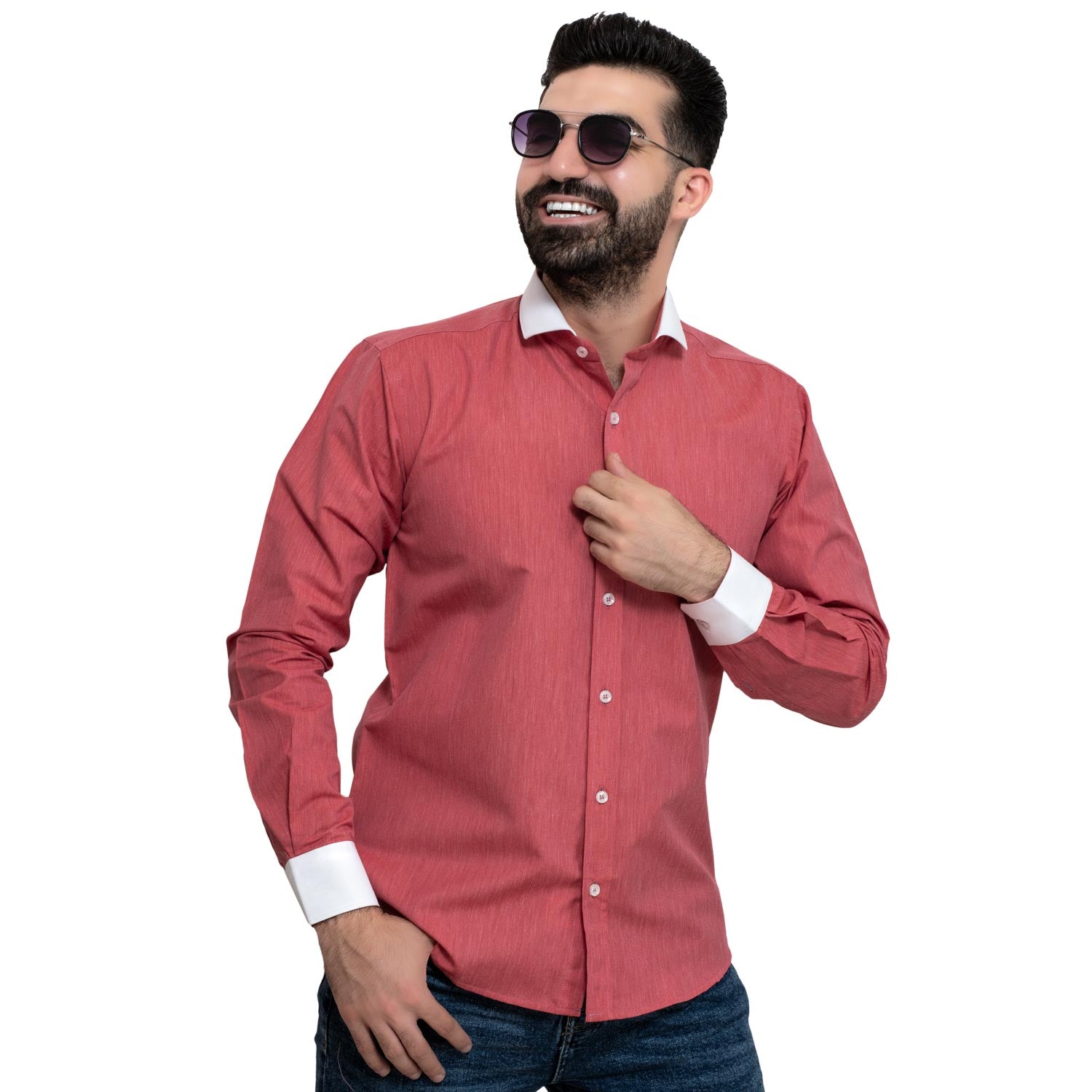 قميص كم طويل -  ["linen","Long-Sleeve-Shirt","Plain Shirt","\u0633\u0627\u062f\u0647","\u0642\u0645\u064a\u0635 \u0633\u0627\u062f\u0647","\u0642\u0645\u064a\u0635 \u0643\u0645 \u0637\u0648\u064a\u0644","\u0643\u062a\u0627\u0646"] - 24GM-40-7-R241-قميص كم طويل – ساده – خام قطن  - Pukkastyle تسوق ملابس رجالي اونلاين - Online shopping Men's Clothes
