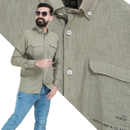 قميص كم طويل -  ["Check Shirt","Gabardine","Long-Sleeve-Shirt","\u062c\u0628\u0631\u062f\u064a\u0646","\u0642\u0645\u064a\u0635 \u0643\u0645 \u0637\u0648\u064a\u0644","\u0643\u0627\u0631\u0648\u0647\u0627\u062a"] - 26SM-44-7-252-قميص بكم كتان  - Pukkastyle تسوق ملابس رجالي اونلاين - Online shopping Men's Clothes