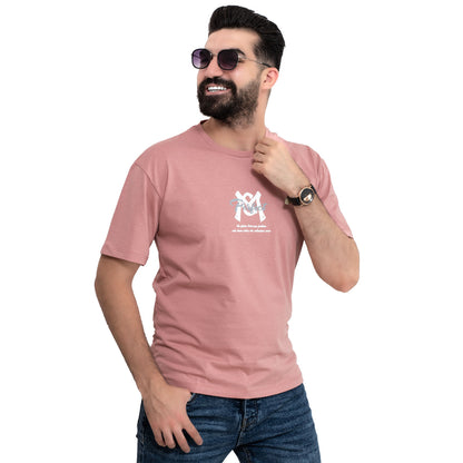 Men's clothing 24SM-19-9-703-41-تيشيرت أوفر سايز قطن سنجل ليكرا Cotton T-shirt, تيشرت روند, تيشرت قطن  Pukkastyle ملابس رجالي