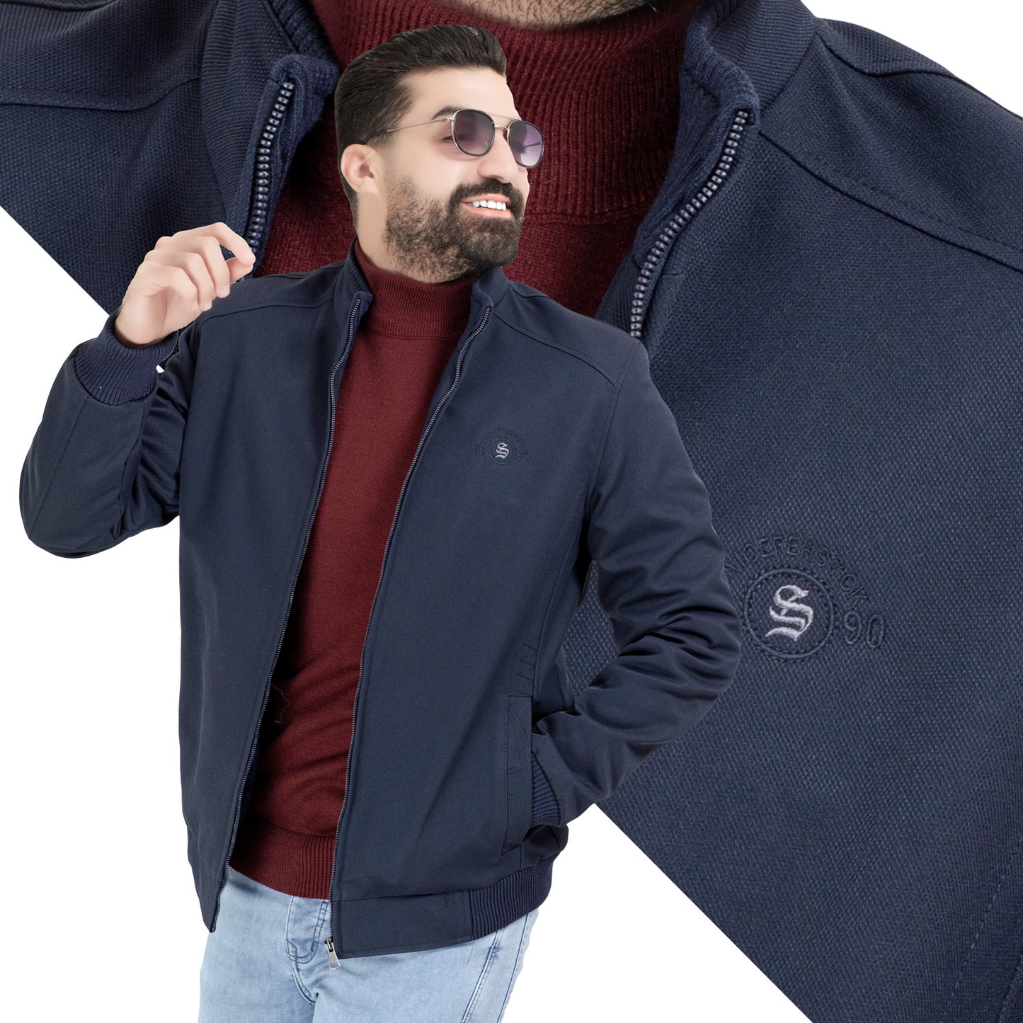 25WM-62-3-977-جاكيت جبردين مبطن فرو