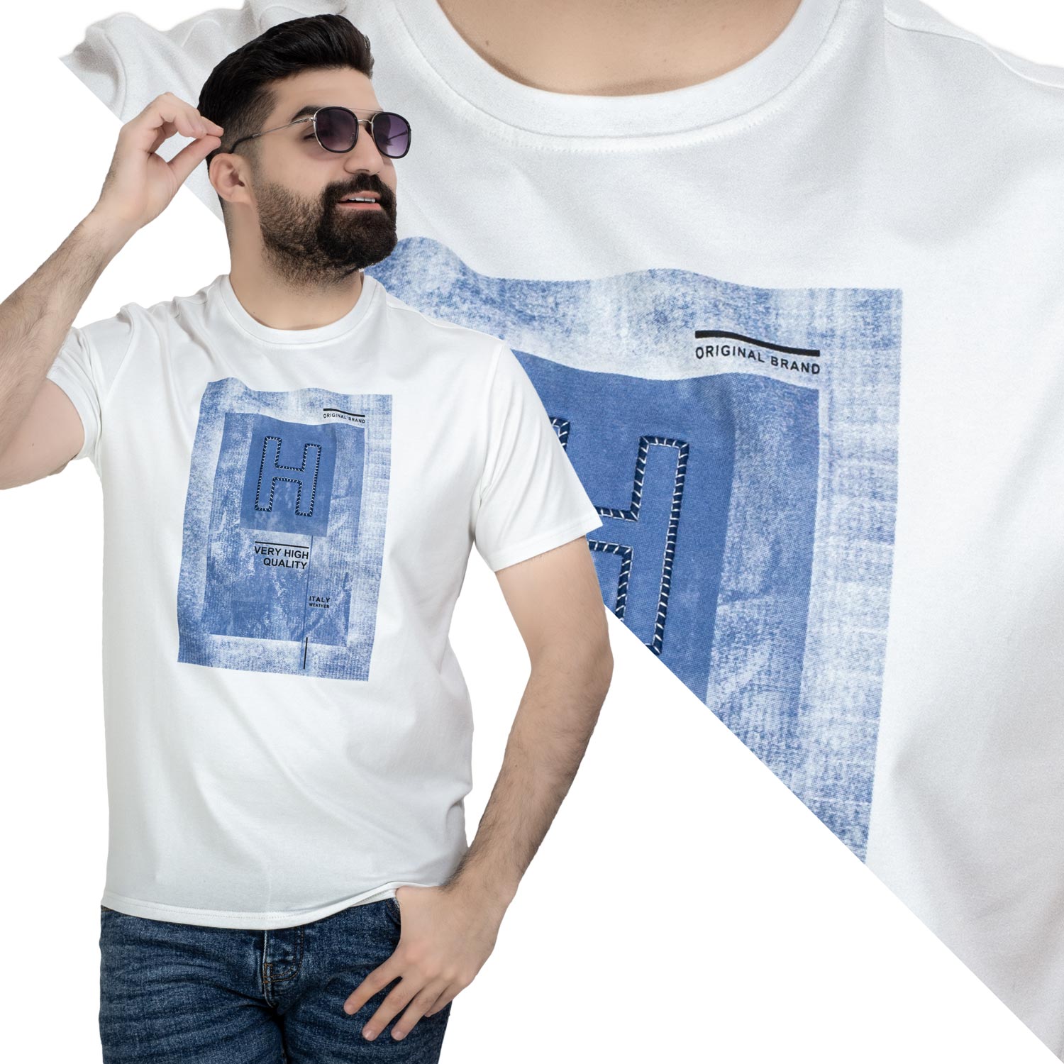 تيشرت روند -  ["Cotton T-shirt","last","Last chance","Tee","Tshirt","\u062a\u064a\u0634\u0631\u062a \u0631\u0648\u0646\u062f","\u062a\u064a\u0634\u0631\u062a \u0642\u0637\u0646"] - تيشرت روند قطن مطبوع  - Pukkastyle تسوق ملابس رجالي اونلاين - Online shopping Men's Clothes