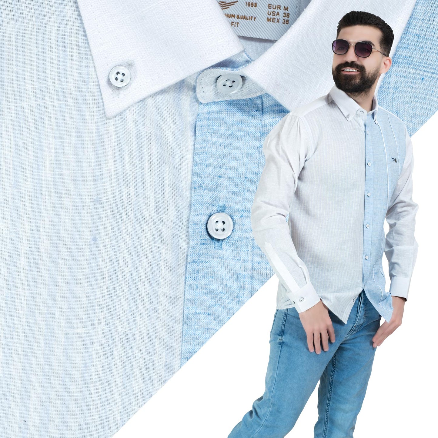 قميص كم طويل -  ["Check Shirt","Gabardine","Long-Sleeve-Shirt","\u062c\u0628\u0631\u062f\u064a\u0646","\u0642\u0645\u064a\u0635 \u0643\u0645 \u0637\u0648\u064a\u0644","\u0643\u0627\u0631\u0648\u0647\u0627\u062a"] - 26GM-44-7-211-قميص كم كتان مقلم  - Pukkastyle تسوق ملابس رجالي اونلاين - Online shopping Men's Clothes