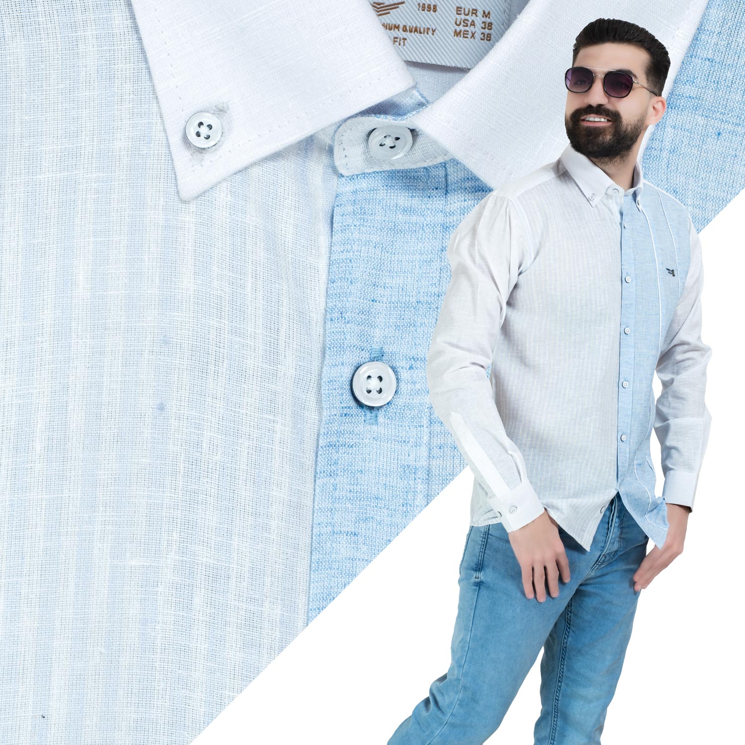 قميص كم طويل -  ["Check Shirt","Gabardine","Long-Sleeve-Shirt","\u062c\u0628\u0631\u062f\u064a\u0646","\u0642\u0645\u064a\u0635 \u0643\u0645 \u0637\u0648\u064a\u0644","\u0643\u0627\u0631\u0648\u0647\u0627\u062a"] - 26GM-44-7-211-قميص كم كتان مقلم  - Pukkastyle تسوق ملابس رجالي اونلاين - Online shopping Men's Clothes