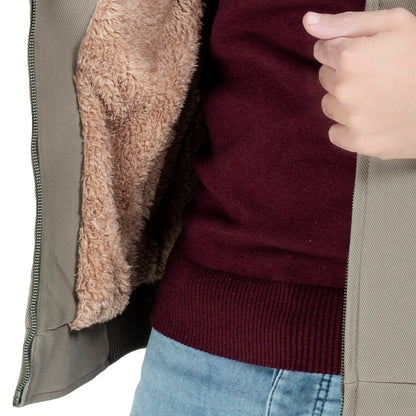 25WM-62-3-977-جاكيت جبردين مبطن فرو