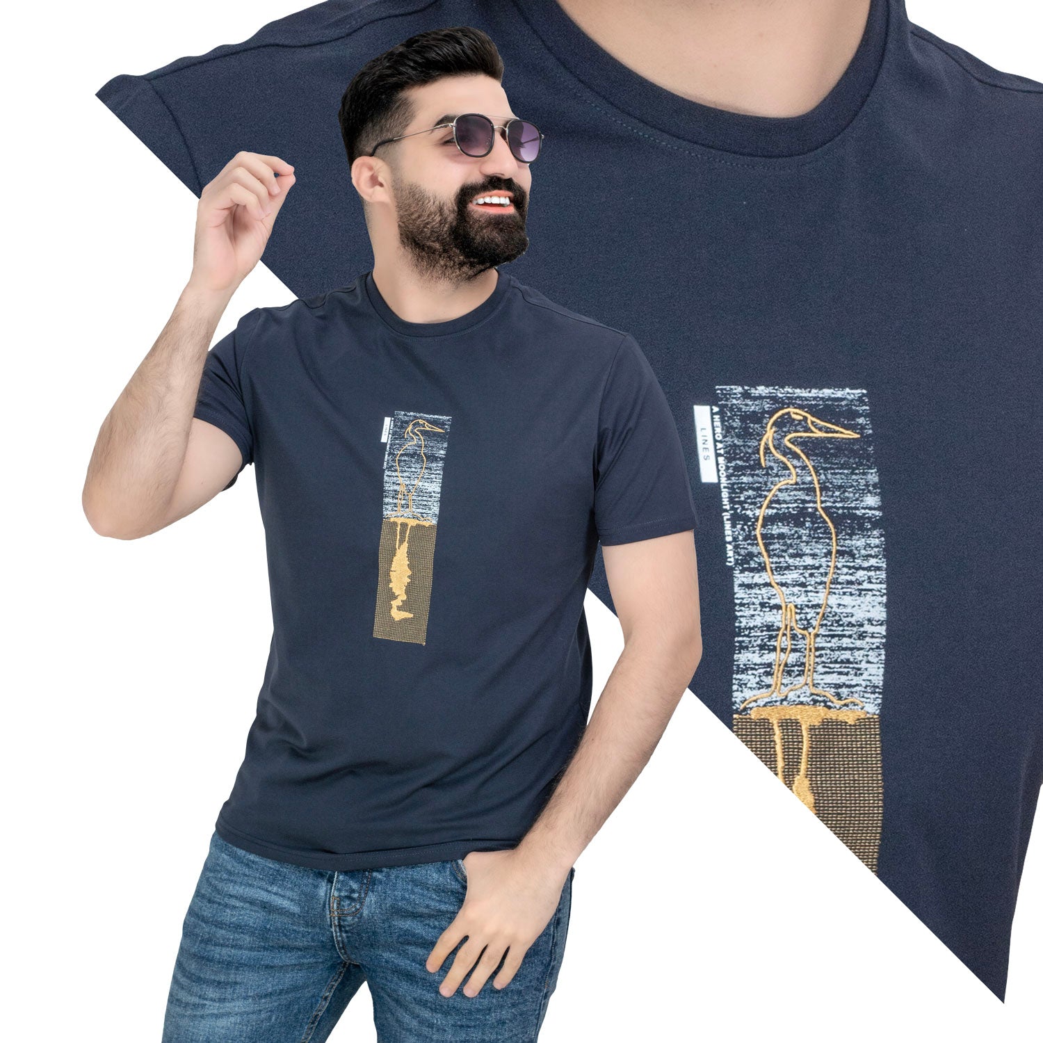 تيشرت روند -  ["Cotton T-shirt","last","Last chance","Tee","Tshirt","\u062a\u064a\u0634\u0631\u062a \u0631\u0648\u0646\u062f","\u062a\u064a\u0634\u0631\u062a \u0642\u0637\u0646"] - تيشرت روند قطن مطبوع  - Pukkastyle تسوق ملابس رجالي اونلاين - Online shopping Men's Clothes