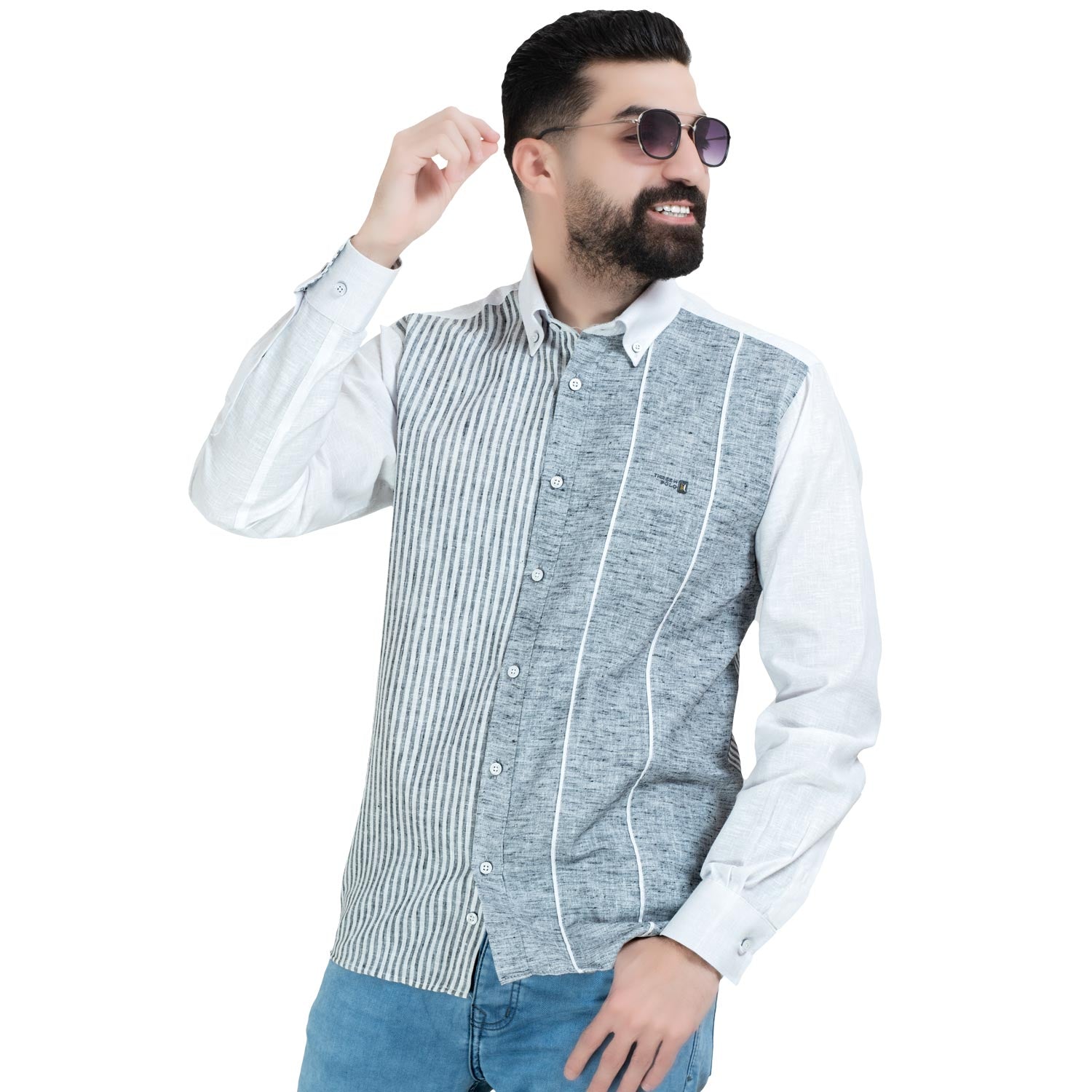 قميص كم طويل -  ["Check Shirt","Gabardine","Long-Sleeve-Shirt","\u062c\u0628\u0631\u062f\u064a\u0646","\u0642\u0645\u064a\u0635 \u0643\u0645 \u0637\u0648\u064a\u0644","\u0643\u0627\u0631\u0648\u0647\u0627\u062a"] - 26GM-44-7-211-قميص كم كتان مقلم  - Pukkastyle تسوق ملابس رجالي اونلاين - Online shopping Men's Clothes