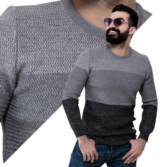 Men's clothing 24WM-25-4-112-3-بلوفر صوف روند Pullover Woll knitwear, بلوفر  Pukkastyle ملابس رجالي