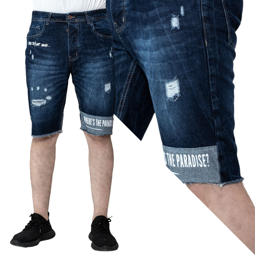 شورت -  ["cargo","Men's Short","\u0634\u0648\u0631\u062a","\u0643\u0627\u0631\u062c\u0648"] - 24SM-34-6-680-شورت جينز فاشون تقطيع  - Pukkastyle تسوق ملابس رجالي اونلاين - Online shopping Men's Clothes