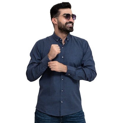 Men's clothing 24GM-40-7-R2411-23-قميص باكمام طويله - خام قطن منقوش linen, Long-Sleeve-Shirt, Plain Shirt, ساده, قميص ساده, قميص كم طويل, كتان  Pukkastyle ملابس رجالي