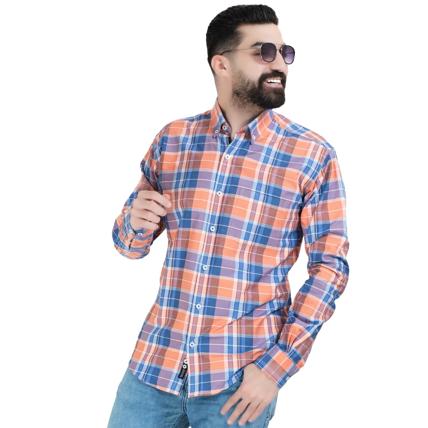 قميص كم طويل -  ["Check Shirt","Gabardine","Long-Sleeve-Shirt","\u062c\u0628\u0631\u062f\u064a\u0646","\u0642\u0645\u064a\u0635 \u0643\u0645 \u0637\u0648\u064a\u0644","\u0643\u0627\u0631\u0648\u0647\u0627\u062a"] - 26GM-40-7-2615-قميص كم قطن كروه  - Pukkastyle تسوق ملابس رجالي اونلاين - Online shopping Men's Clothes