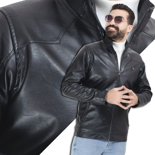 25WM-7-3-5282-جاكت جلد طبيعي مبطن قطيفه خام مستورد