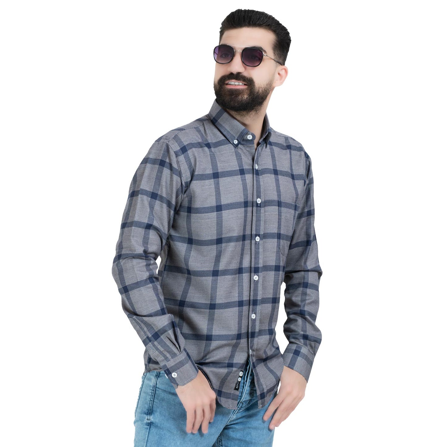قميص كم طويل -  ["Check Shirt","Gabardine","Long-Sleeve-Shirt","\u062c\u0628\u0631\u062f\u064a\u0646","\u0642\u0645\u064a\u0635 \u0643\u0645 \u0637\u0648\u064a\u0644","\u0643\u0627\u0631\u0648\u0647\u0627\u062a"] - 26GM-40-7-2616-قميص كم قطن كروه  - Pukkastyle تسوق ملابس رجالي اونلاين - Online shopping Men's Clothes