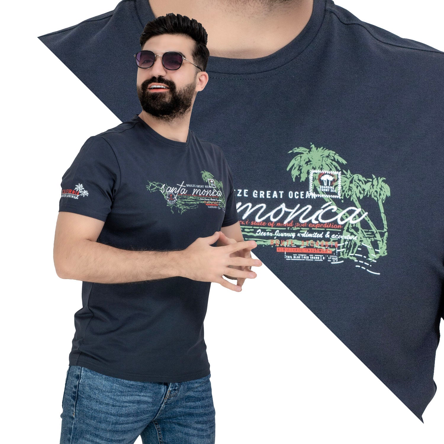 تيشرت روند -  ["Cotton T-shirt","last","Last chance","Tee","Tshirt","\u062a\u064a\u0634\u0631\u062a \u0631\u0648\u0646\u062f","\u062a\u064a\u0634\u0631\u062a \u0642\u0637\u0646"] - تيشرت روند قطن مطبوع  - Pukkastyle تسوق ملابس رجالي اونلاين - Online shopping Men's Clothes