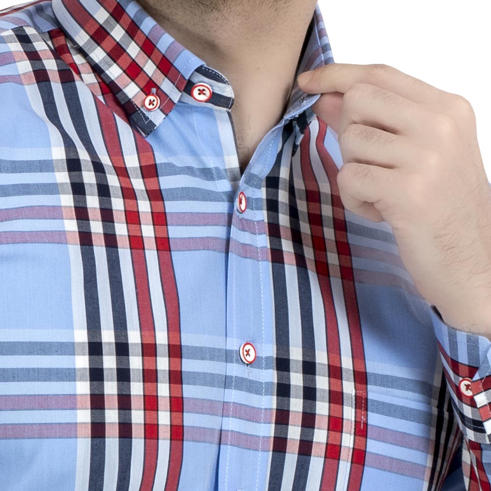 قميص كم طويل -  ["Check Shirt","Gabardine","Long-Sleeve-Shirt","\u062c\u0628\u0631\u062f\u064a\u0646","\u0642\u0645\u064a\u0635 \u0643\u0645 \u0637\u0648\u064a\u0644","\u0643\u0627\u0631\u0648\u0647\u0627\u062a"] - قميص قطن كاروهات باكمام طويلة  - Pukkastyle تسوق ملابس رجالي اونلاين - Online shopping Men's Clothes