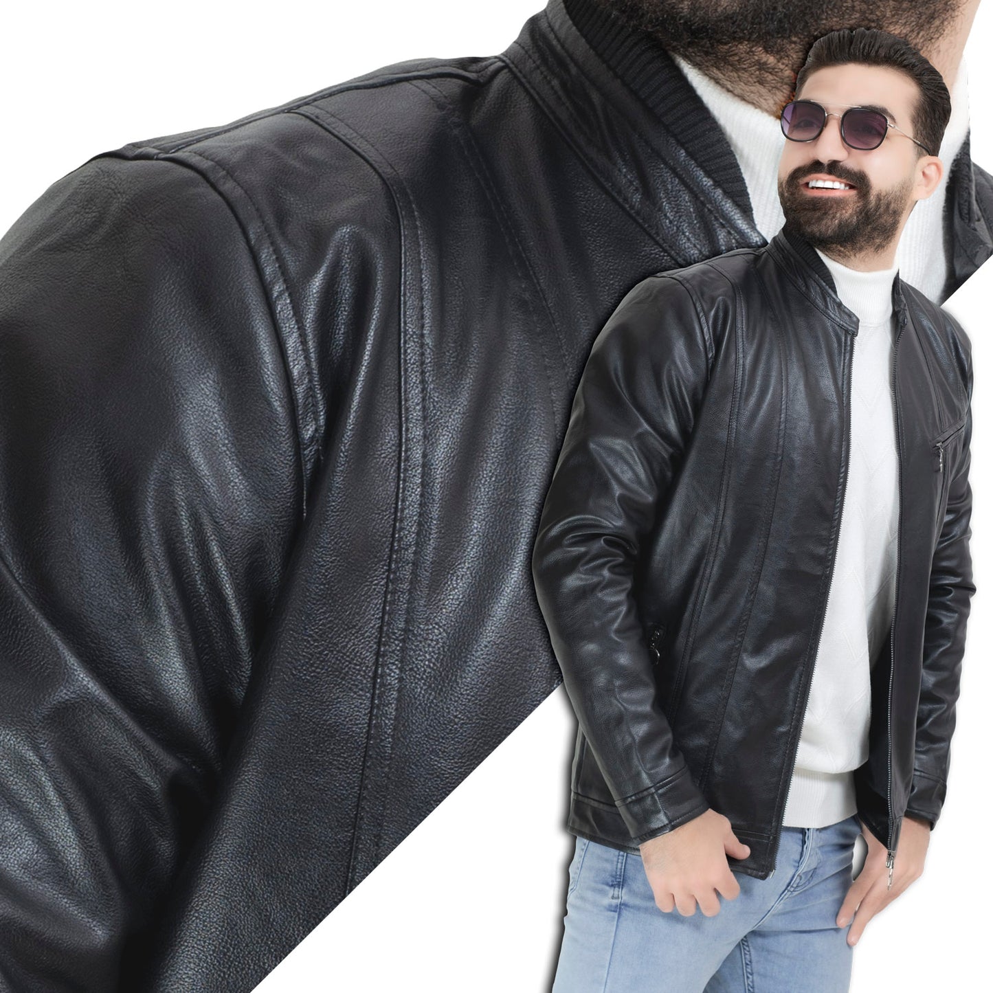 25WM-7-3-5278-جاكت جلد طبيعي مبطن قطيفه خام مستورد