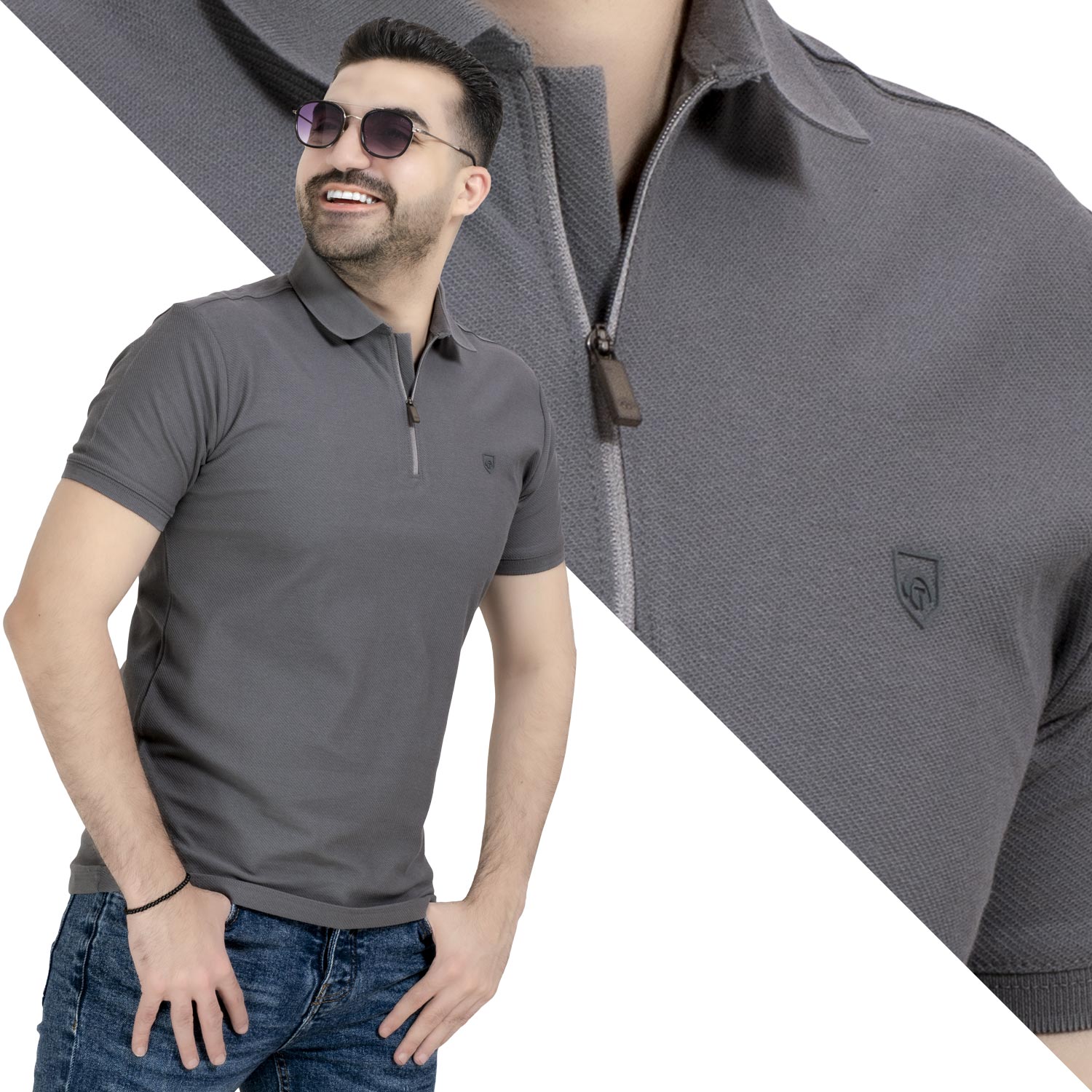 تيشرت بولو -  ["Basic-Shirt","last","Polo-T-Shirt","\u0628\u064a\u0632\u0643","\u062a\u064a\u0634\u0631\u062a \u0628\u0648\u0644\u0648"] - 24SM-39-5-2441-20-تيشرت بولو - خام قطن  - Pukkastyle تسوق ملابس رجالي اونلاين - Online shopping Men's Clothes