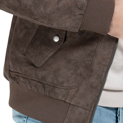 25WM-3-3-5803-جاكيت جلد طبيعي مستورد مبطن فرو