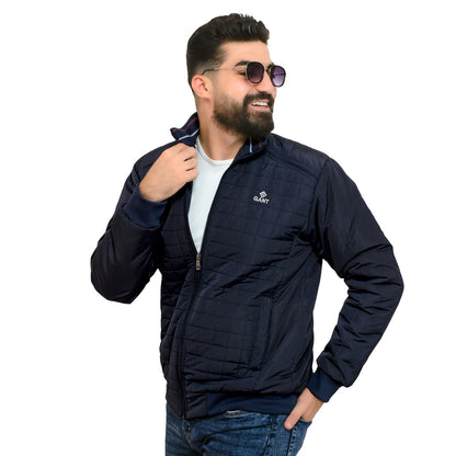 Men's clothing 23WM-25-3-206-4-جاكت وتربروف كابوتنيه-لون كحلي Jacket, Leather, جاكيت  Pukkastyle ملابس رجالي