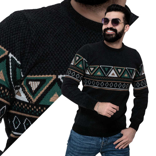 Men's clothing 24WM-25-4-118-1-بلوفر قطيفة روند جكار Pullover Woll knitwear, بلوفر  Pukkastyle ملابس رجالي